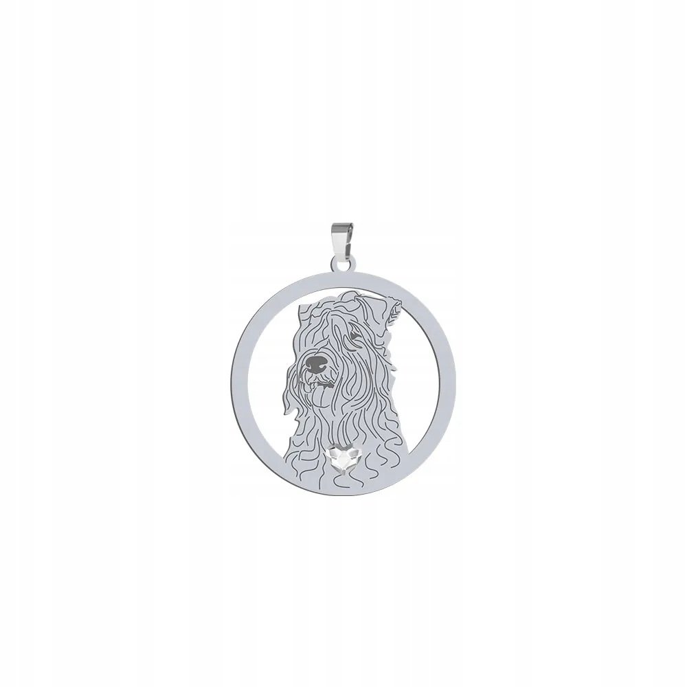 Zawieszka Srebrna z Irish Soft-coated Wheaten Terrier 925 Prezent GRAWER