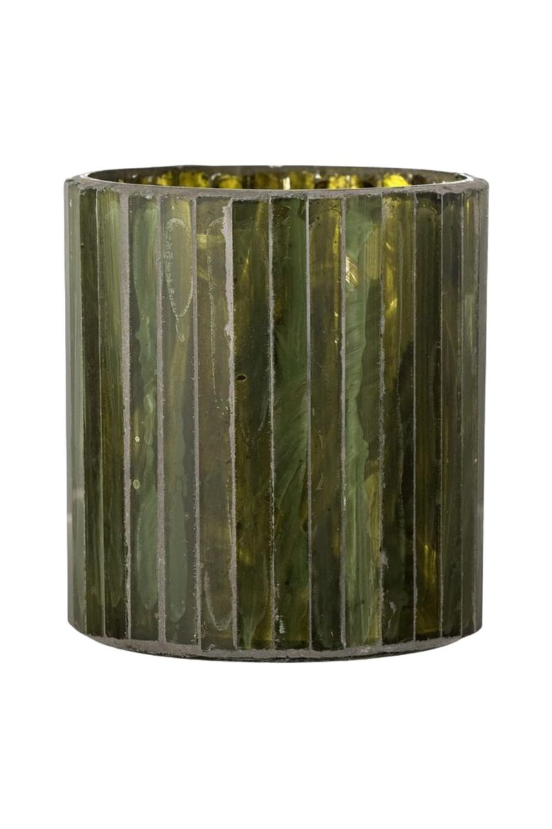 Dekoracyjny świecznik Bloomingville Kamille szklany karbowany