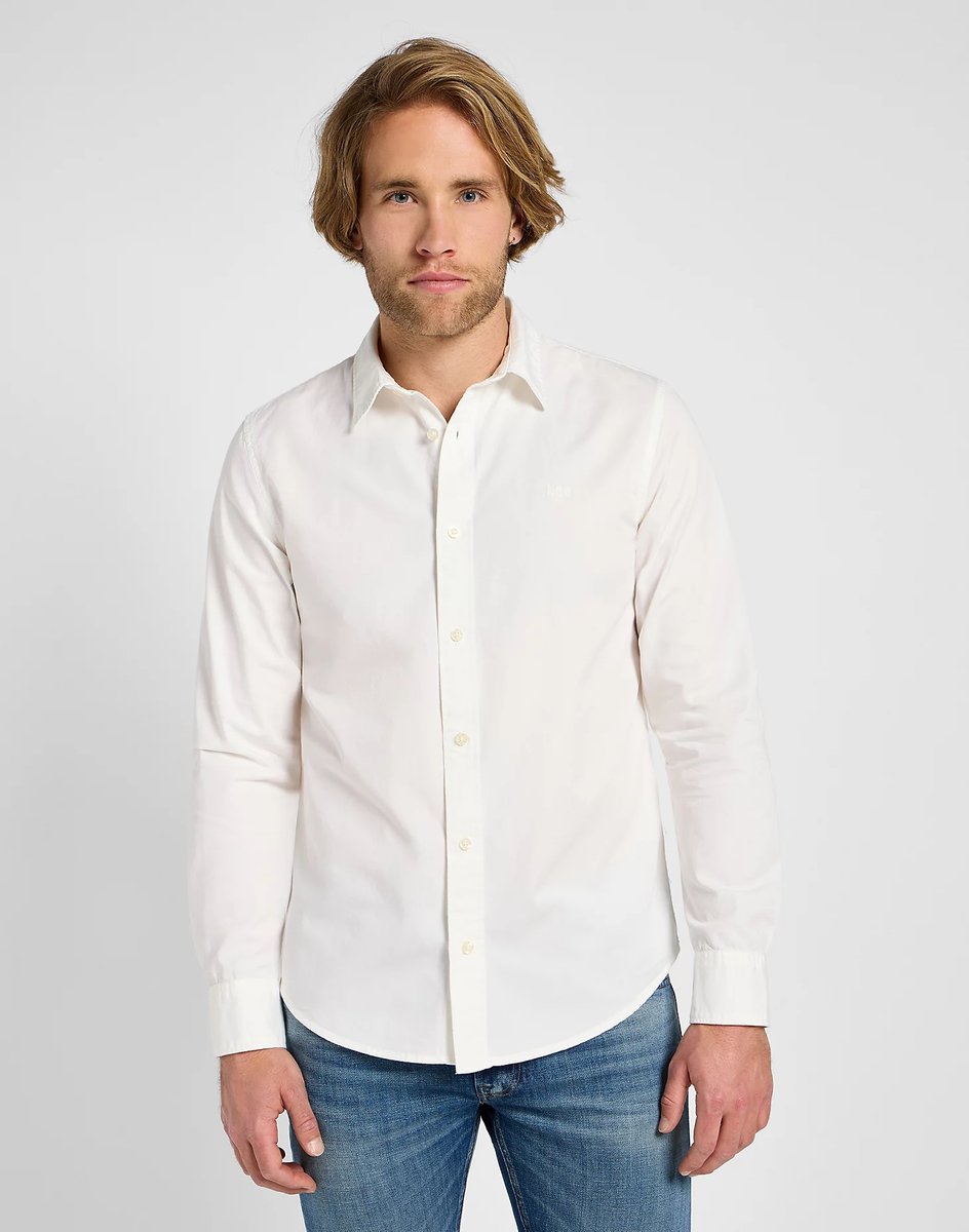 KOSZULA MĘSKA BIAŁA LEE LL37BMLJ 112333654 PATCH SHIRT BRIGHT WHITE XL