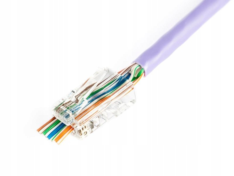 Wtyk RJ45 (8P8C) przelotowy DIGITUS kat.5e nieekranowany, AWG 26-24,
