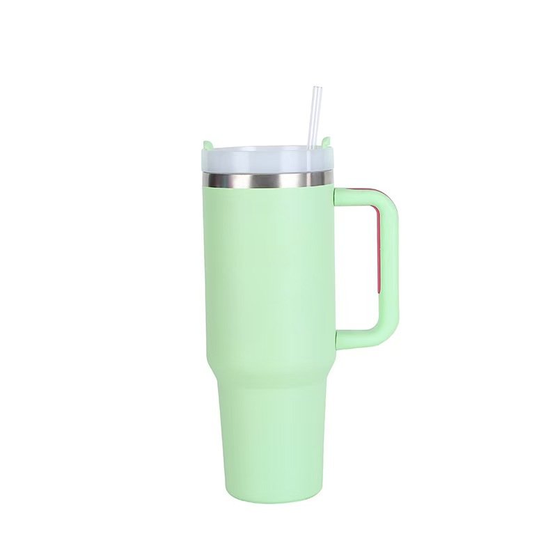 KUBEK TERMICZNY ZE SŁOMKĄ 1200ML KUBEK TERMICZNY ZE SŁOMKĄ ZIELONY