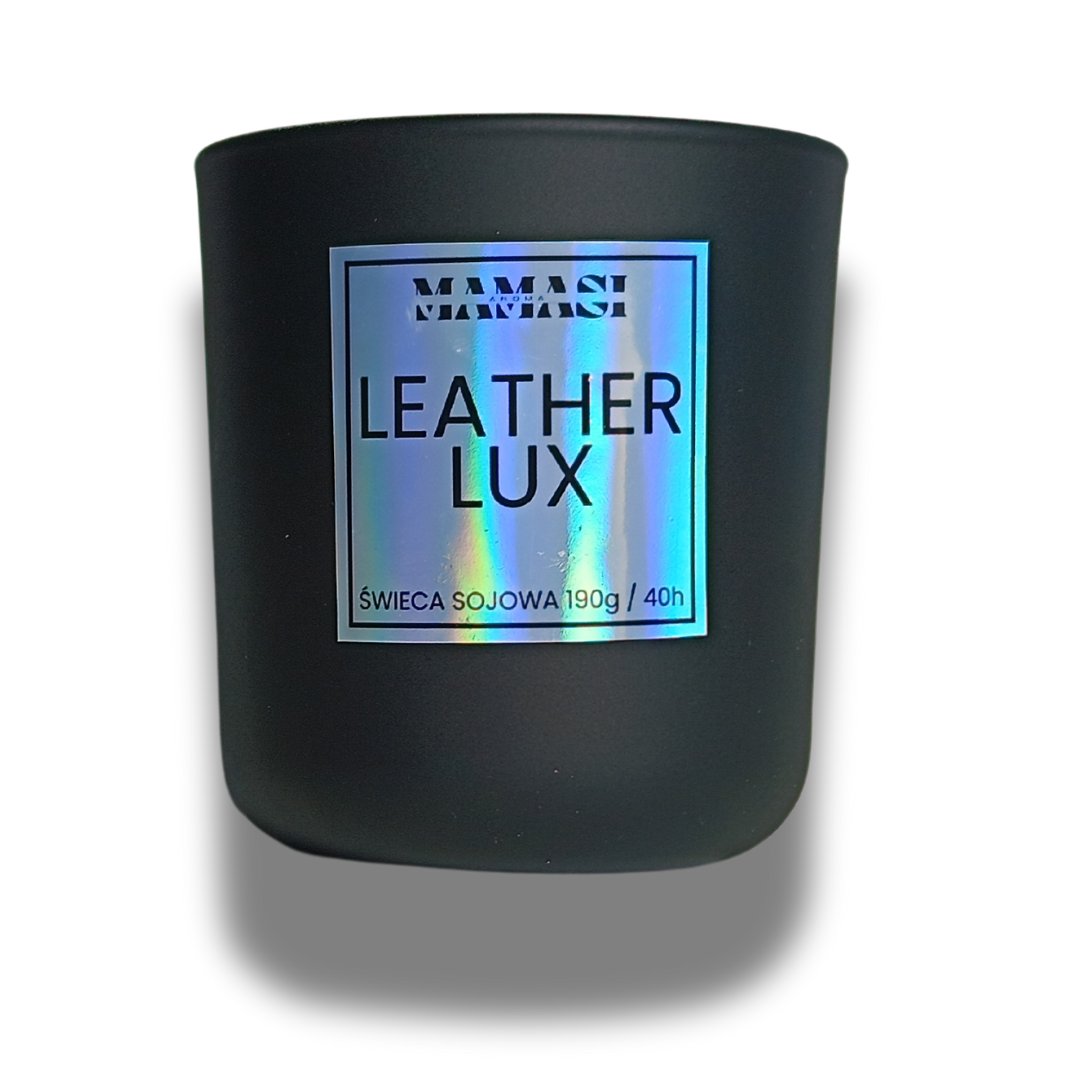 Świeca Sojowa Mamasi - Zmysłowy Zapach Leather Lux 190G Na Prezent