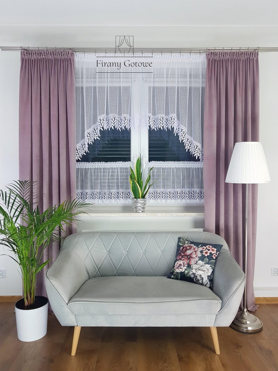 Firanka do kuchni z zazdrostkami, nowoczesne firanki do kuchni