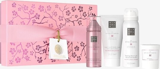 Rituals RITUALS SET THE RITUAL OF SAKURA CANDLE 25G + FOAMING SHOWER GEL 50ML + BODY CREAM 70ML + BODY LOTION MOUSSSE 50ML