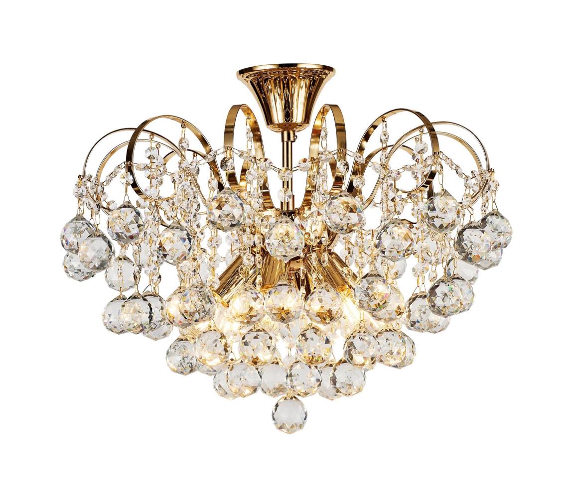 Brilagi - Żyrandol natynkowy CRYSTAL 6xE14/60W/230V złoty