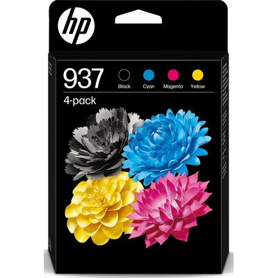 Zestaw tuszów HP 937 Czarny, Błękitny, Purpurowy, Żółty 6C400NE