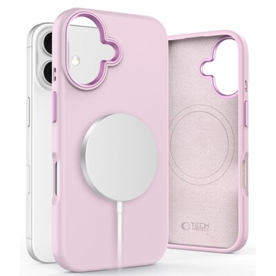 Etui TECH-PROTECT Silicone Pure MagSafe do Apple iPhone 16 Różowy