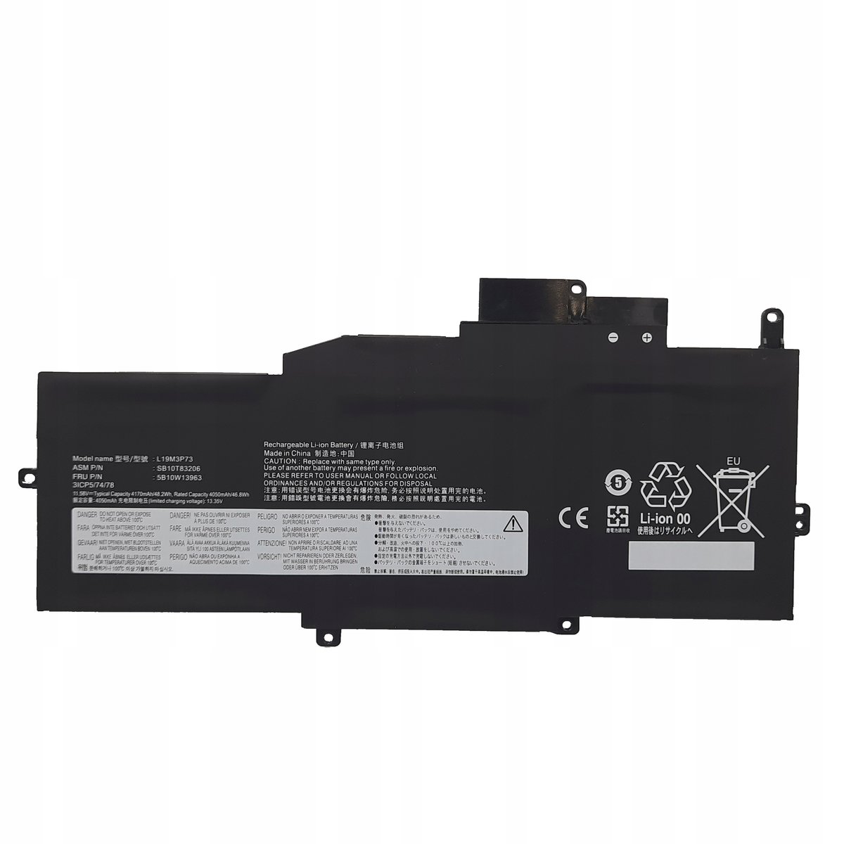 Bateria L19M3P73 L19C3P71 L19M3P72 do Lenovo ThinkPad X1 Nano Gen 1