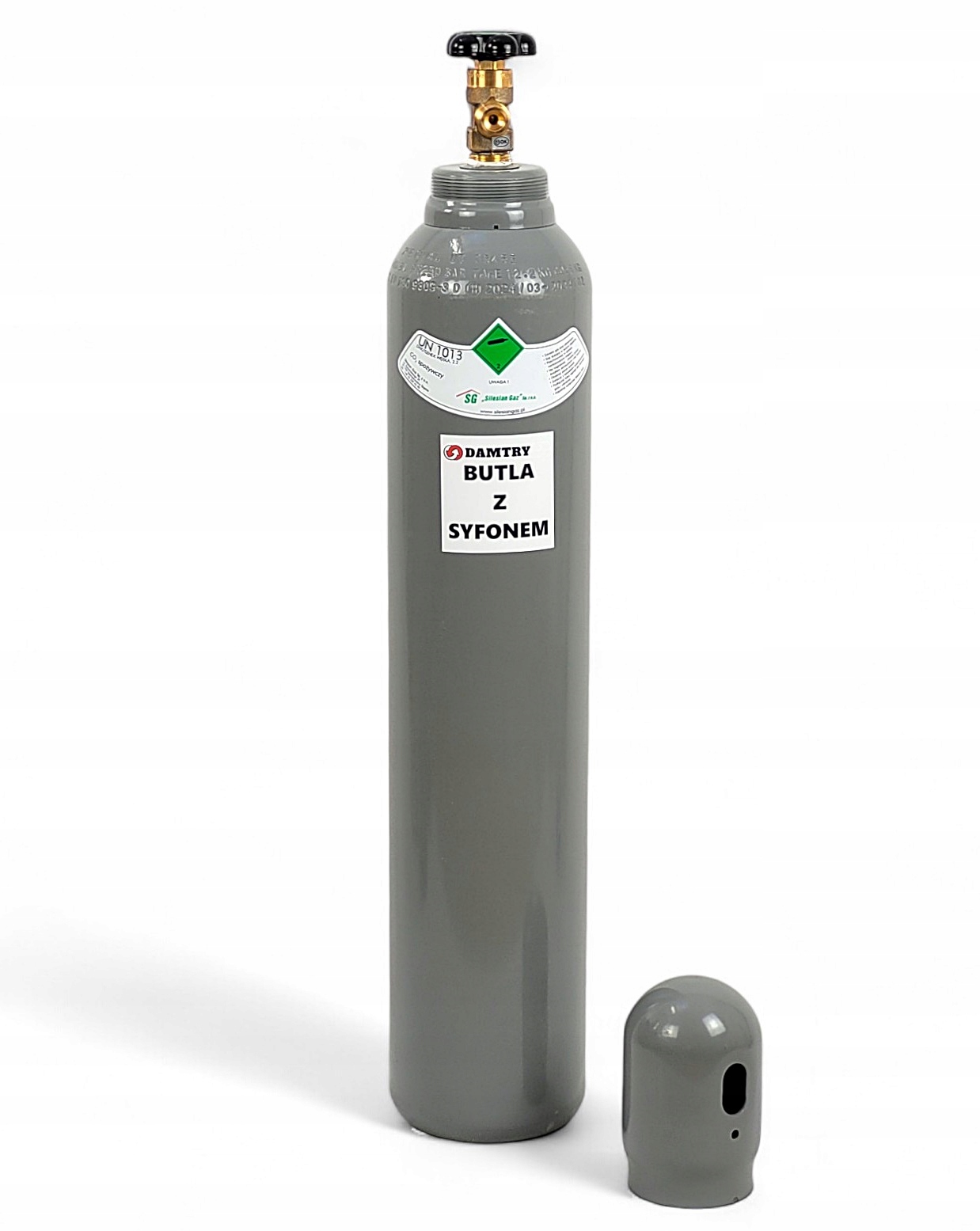 Butla CO2 pełna 8l (6kg) z syfonem kołpak