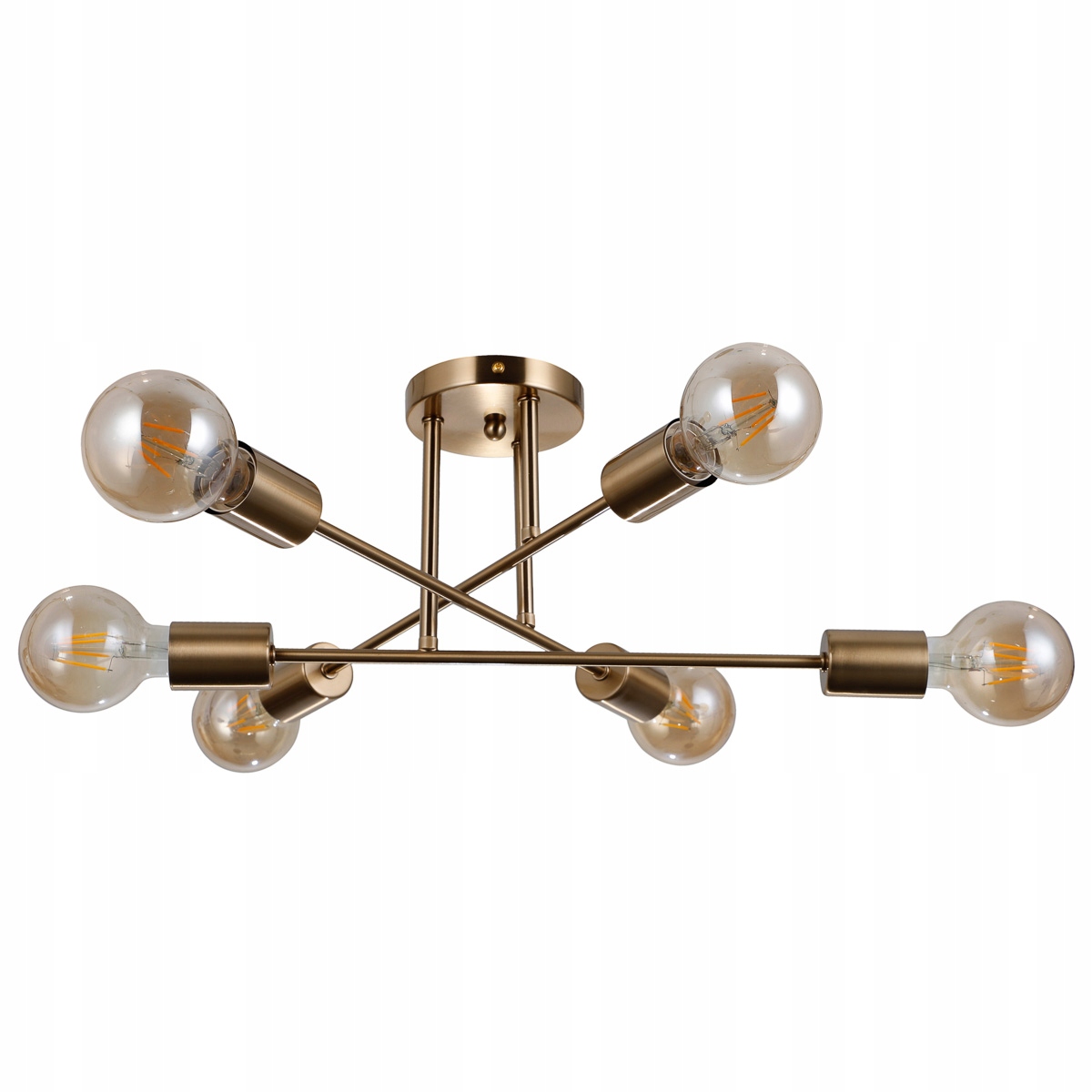 ItaLux Lampa sufitowa Formio 6xE27 mosiądz