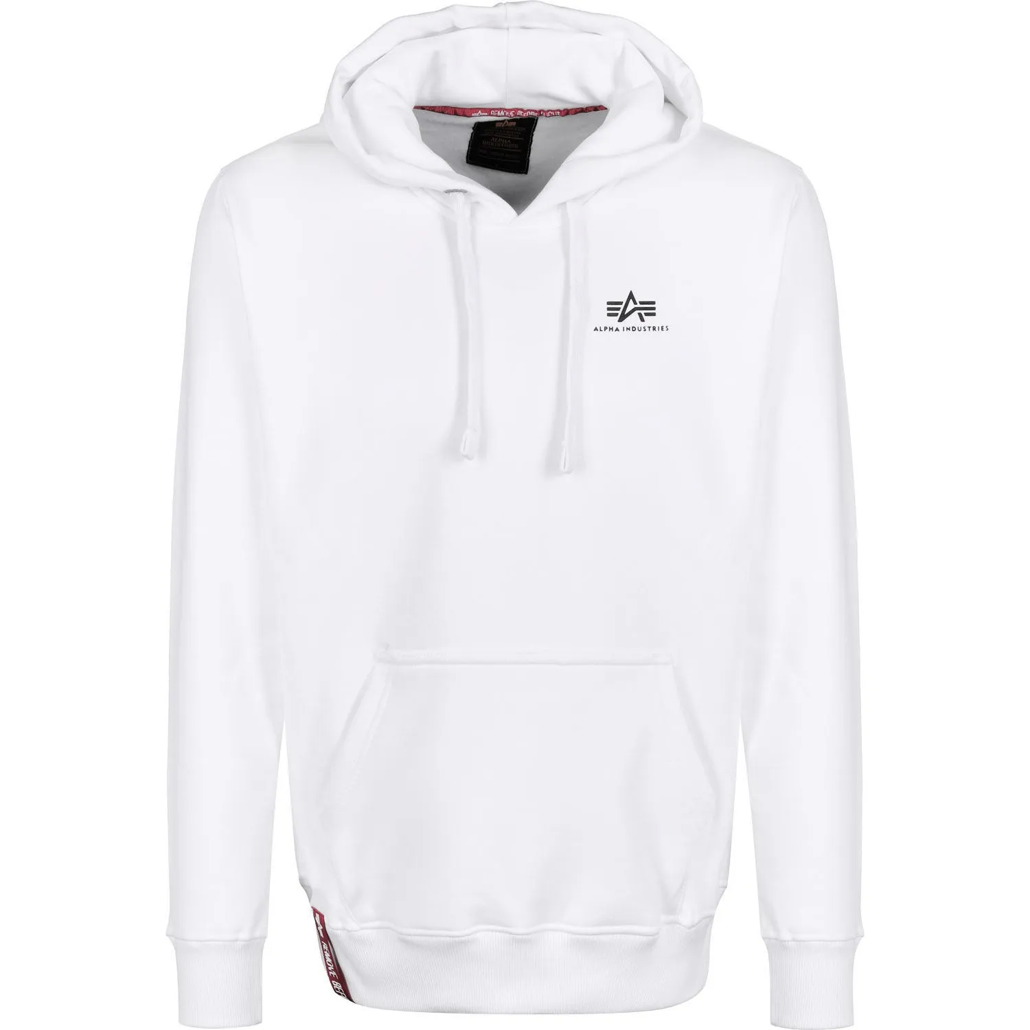 Bluza z kapturem Alpha Industries Small Logo Basic 196318 09 - Biała  L