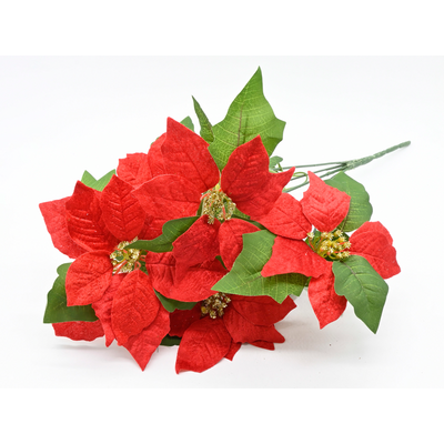 Poinsecja bukiet 50 x 27 cm 5 sztuk czerwony