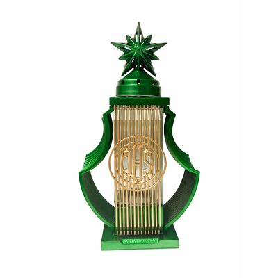 Znicz Artemida Xmas 33 cm zielono-złoty