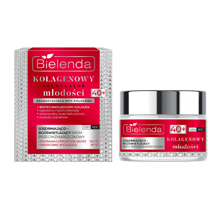 Bielenda Kolagenowy Stymulator Młodości rozświetlający krem przeciwzmarszczkowy 40+ 50ml