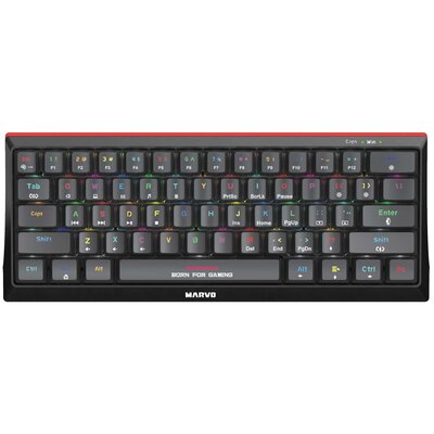 Marvo KG962G EN - R, klawiatura US, do gry, mechaniczna rodzaj przewodowa (USB), czarna, RGB, czerwone przełączniki  KG962G EN-R