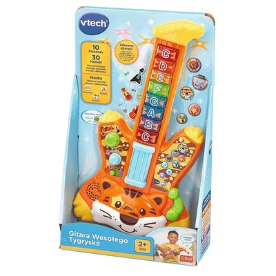 Gitara Wesołego Tygryska interaktywna melodie piosenki Vtech Trefl 61955