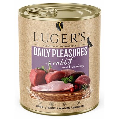 Karma dla psa LUGERS Daily Pleasures Królik z żurawiną 800 g