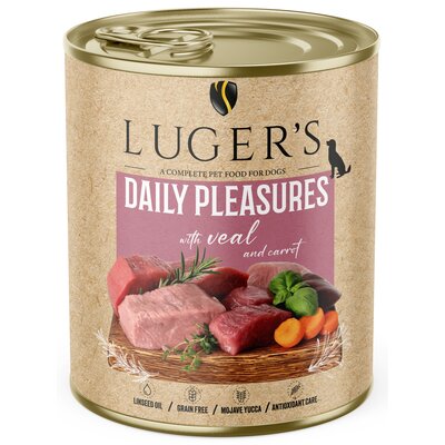 Karma dla psa LUGER'S Daily Pleasures z cielęciną i marchewką 800 g