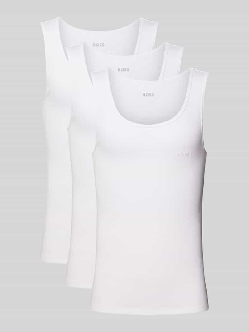 Top z wyhaftowanym logo w zestawie 3 szt. model ‘ONE’