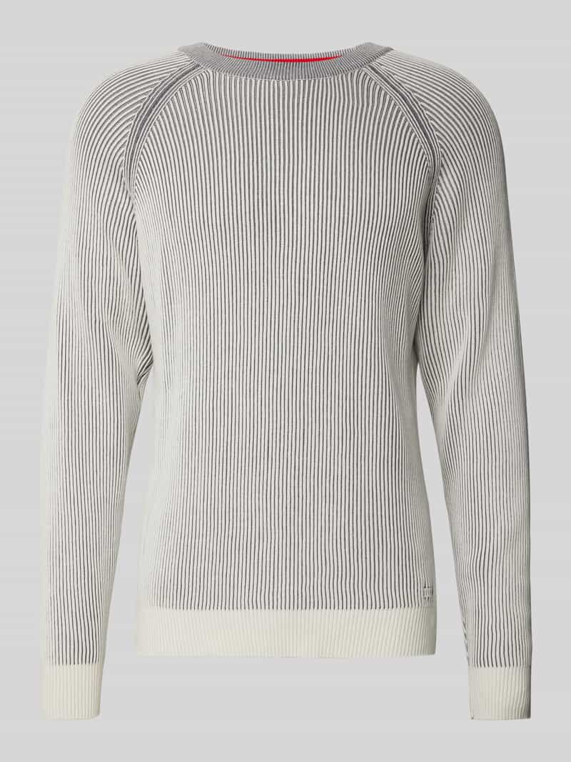 Sweter z dzianiny z prążkowanymi wykończeniami model ‘Squizzo’