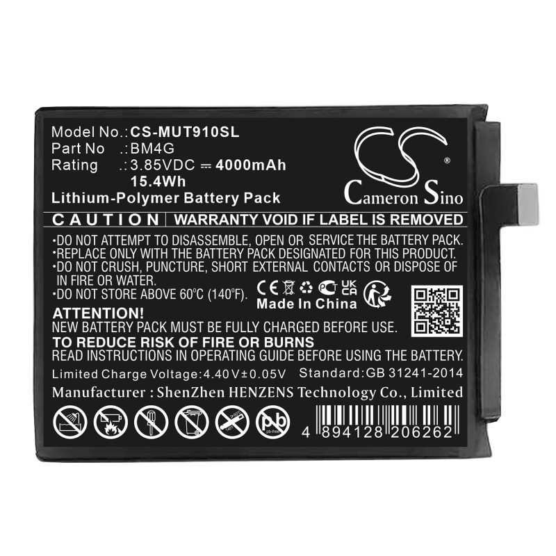 Xiaomi Mi 9T / BM4G 4000mAh 15.40Wh Li-Polymer 3.85V (Cameron Sino)