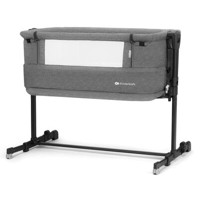 Kinderkraft, łóżeczko dostawne NESTE GROW, DARK GREY