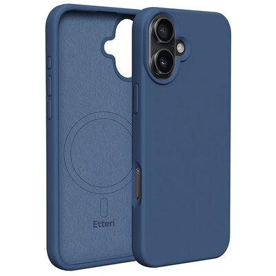 Etui ETTERI Silicone Mag do Apple iPhone 16 Plus Ciemno-niebieski