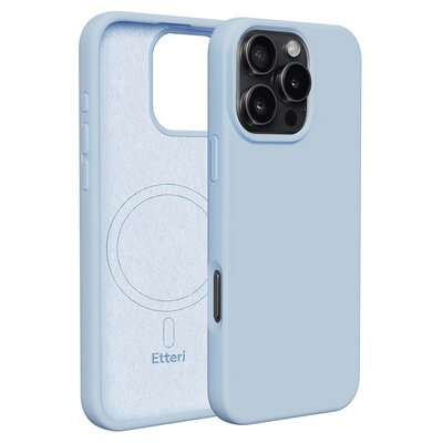 Etui ETTERI Silicone Mag do Apple iPhone 16 Pro Max Jasnoniebieski