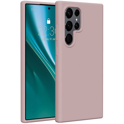 Etui ETTERI Silicone do Samsung Galaxy S24 Ultra Jasnoróżowy