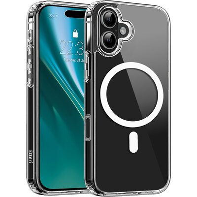 Etui ETTERI Hybrid Mag do Apple iPhone 16 Przezroczysty