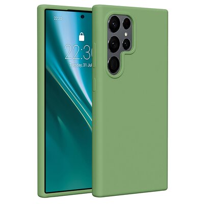 Etui ETTERI Silicone do Samsung Galaxy S24 Ultra Jasnozielony