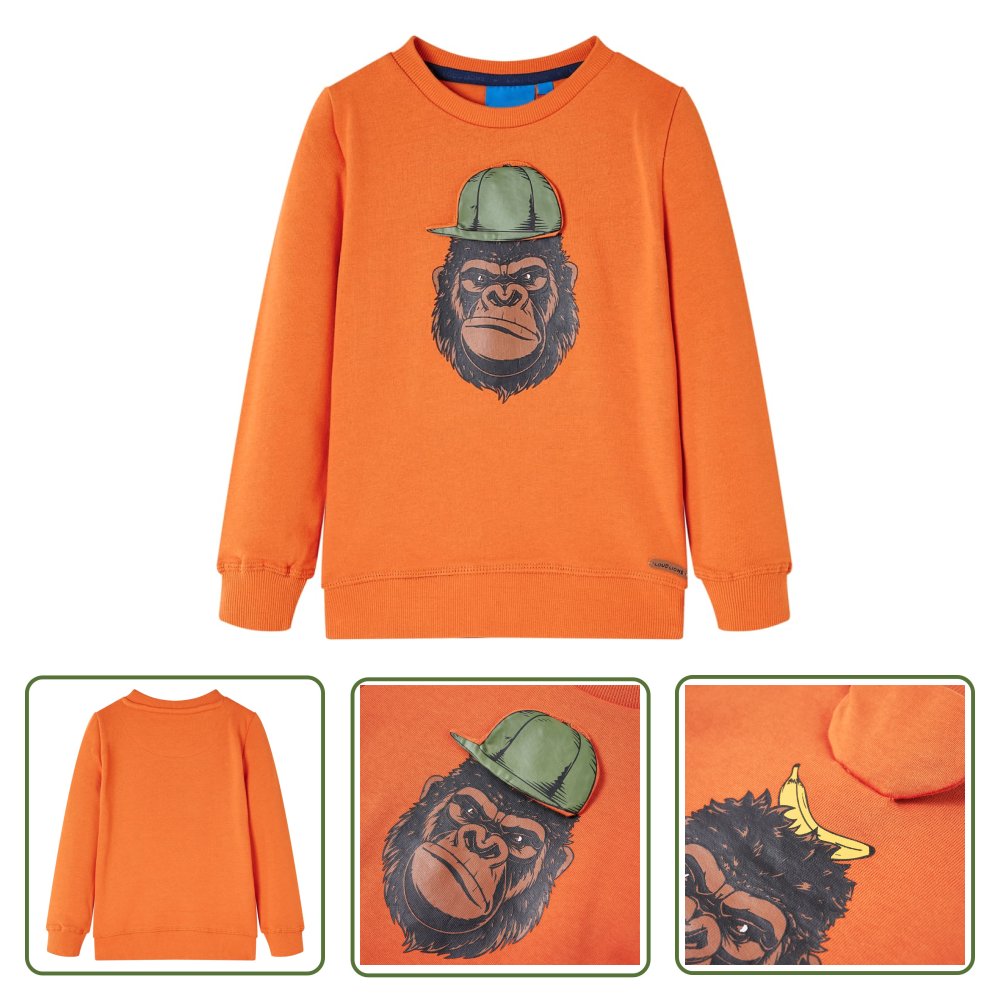Bluza dziecięca - ciemnopomarańczowa - 116 - Bluza Dla Dziecka