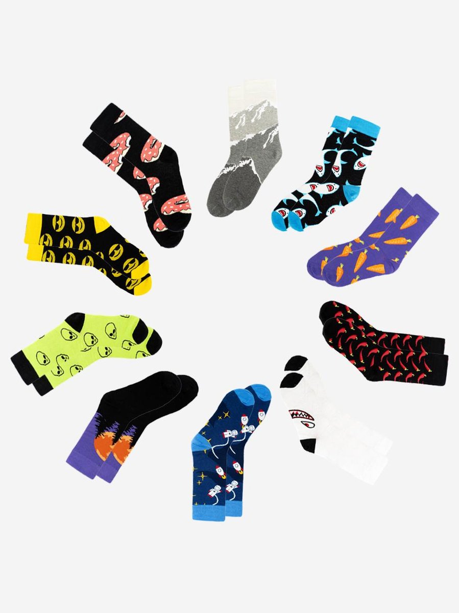 Zestaw 10 Par Skarpet Urban Socks Set Mix na prezent święta ML10 Rozmiar 41-46