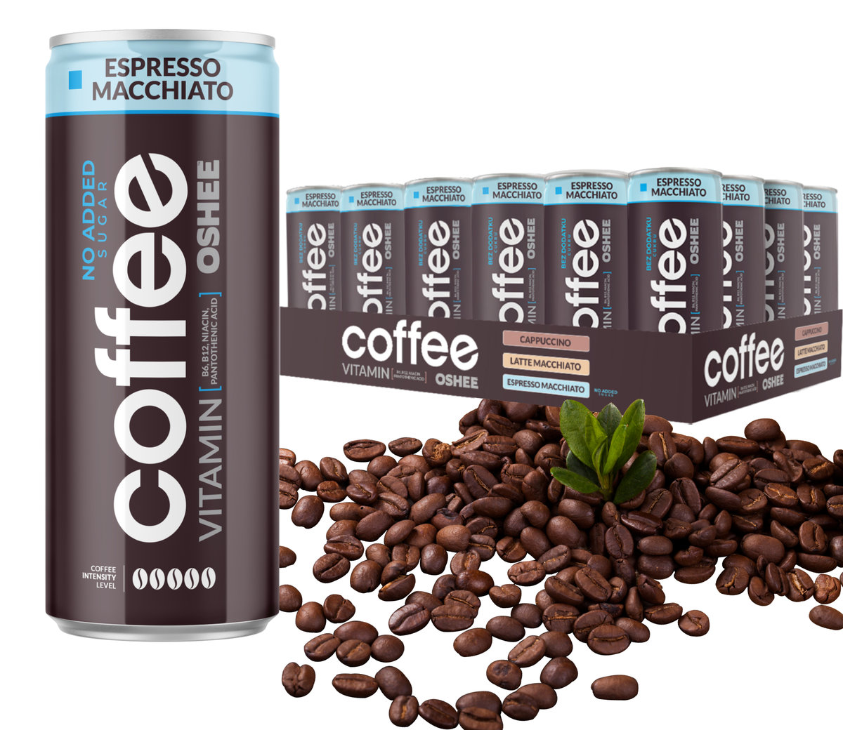 24x OSHEE Vitamin Coffee Espresso Macchiato 250 ml
