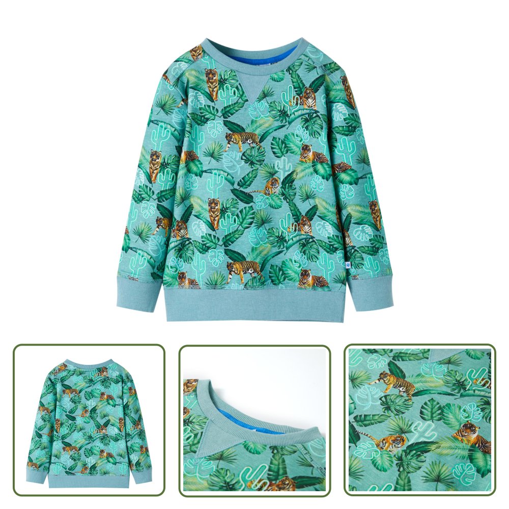 Bluza dziecięca - jasnozielony melanż - 140 - Bluza Dziecięca