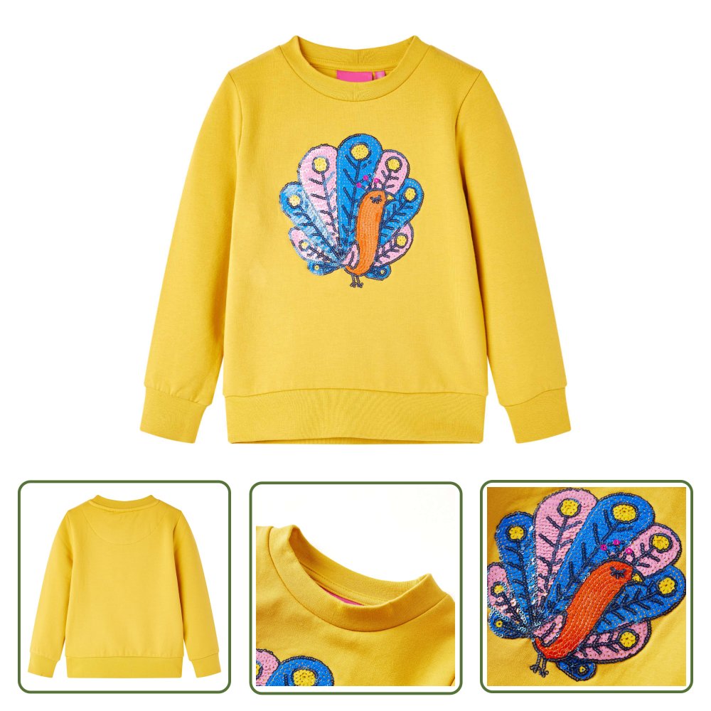 Bluza dziecięca - ciemna ochra - 128 - Bluza Dziecięca