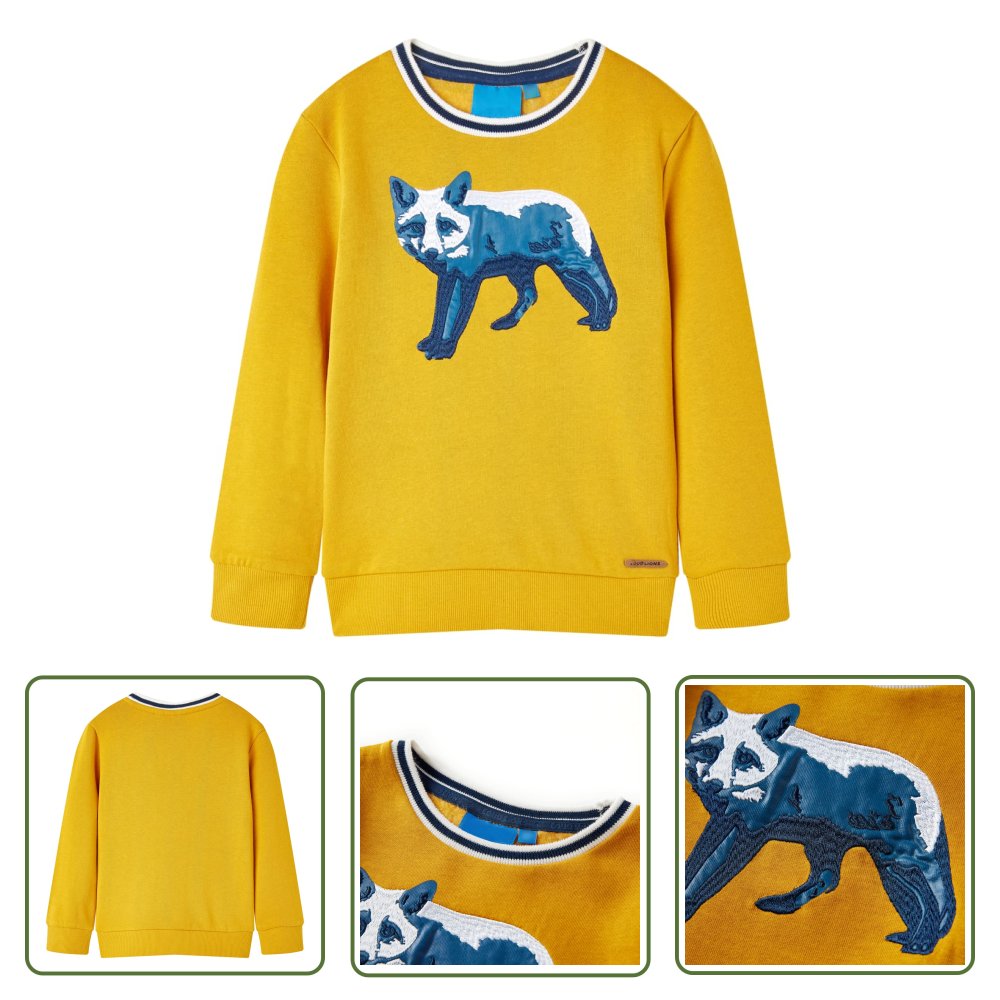 Bluza dziecięca - kolor ochry - 128 - Bluza Dla Dziecka