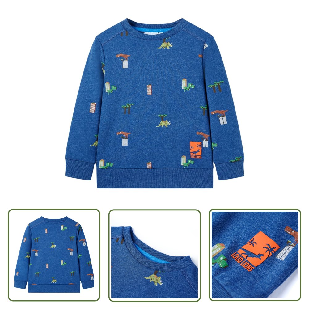 Bluza dziecięca - ciemnoniebieski melanż - 104 - Bluza Dla Dziecka