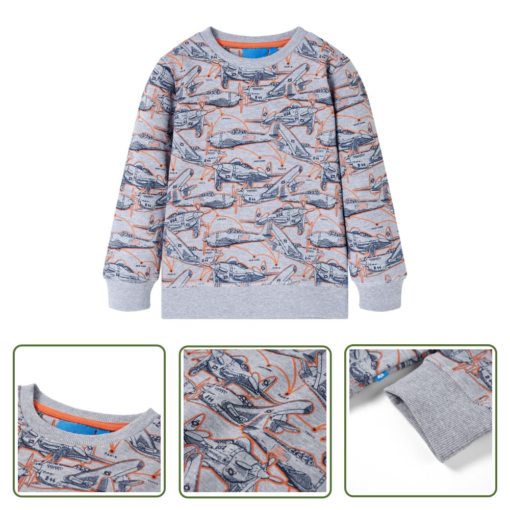 Bluza dziecięca - szary melanż - 104 - Bluza Dla Dziecka