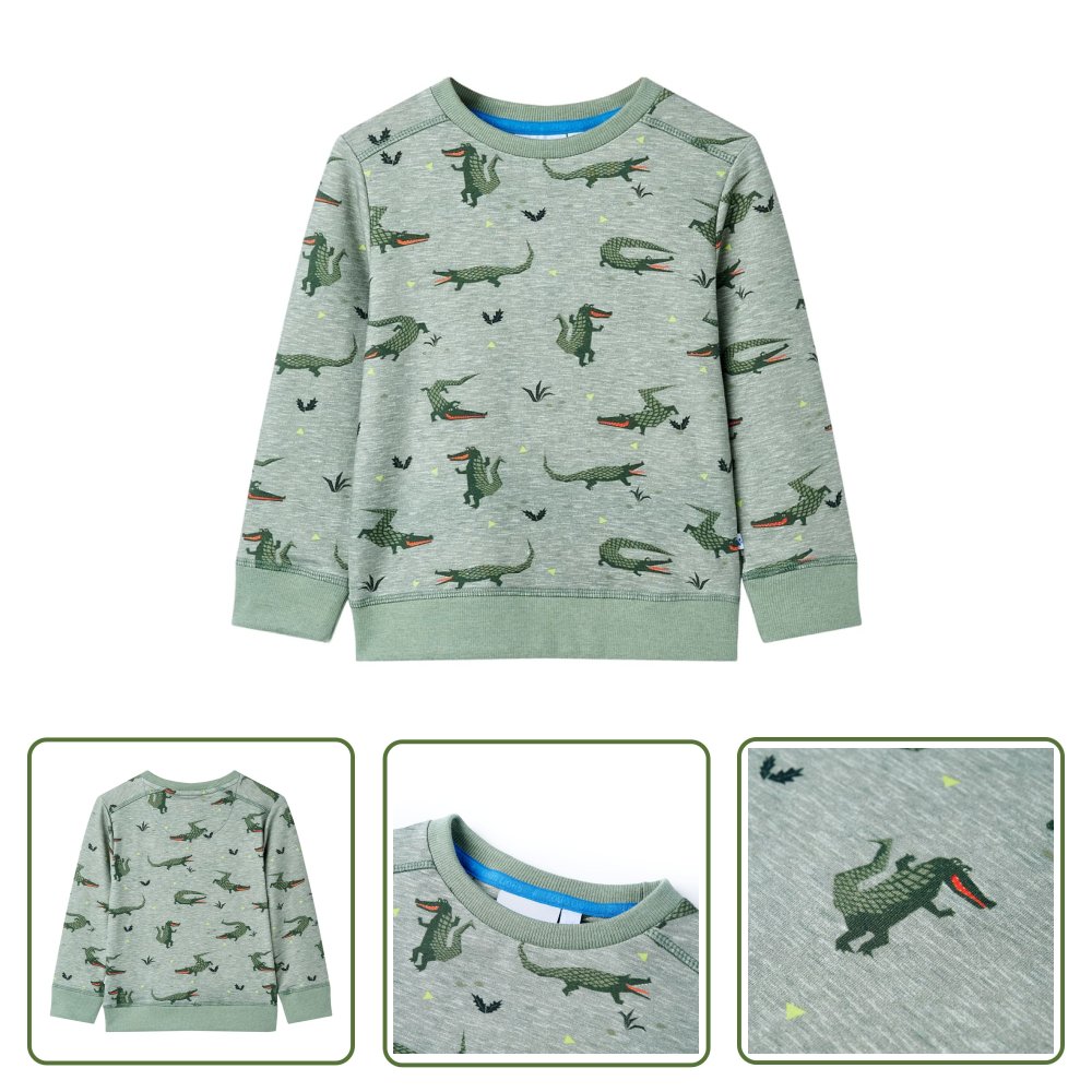 Bluza dziecięca - jasny melanż khaki - 92 - Bluza Dla Dziecka