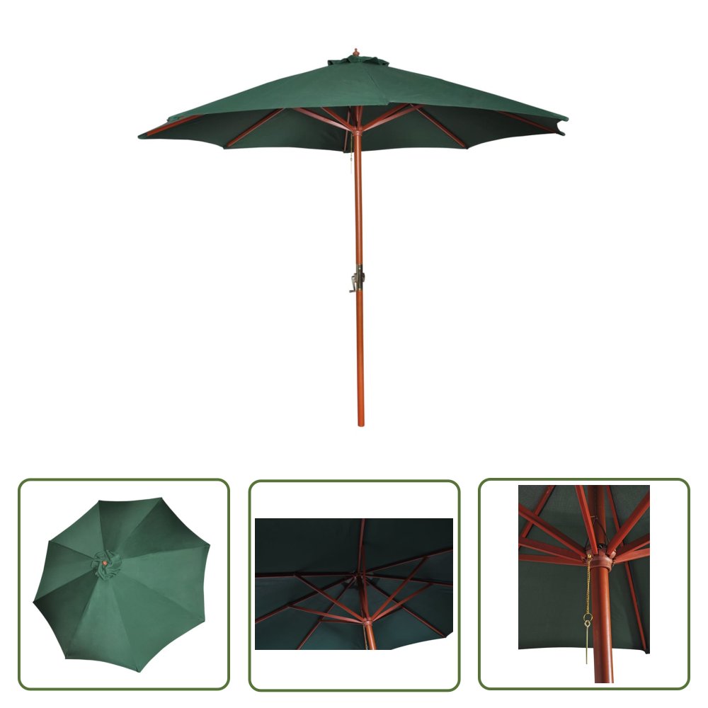 The Living Store Parasol z aluminium - 258 cm - Parasol
