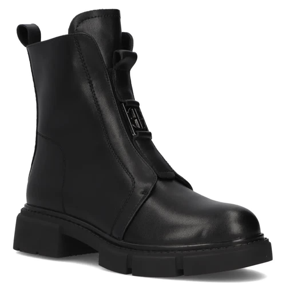 Botki damskie jesienne ocieplane skórzane czarne Filippo DBT6524/24-37