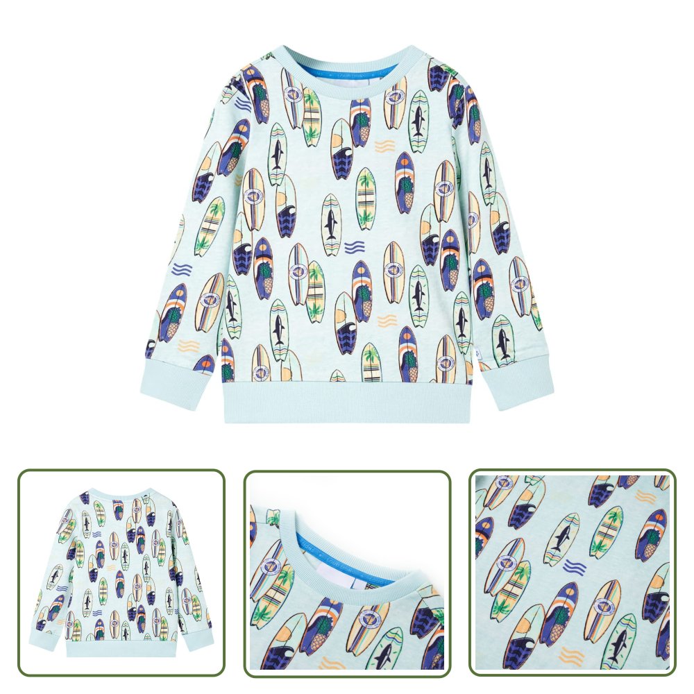 Bluza dziecięca - jasnoniebieski melanż - 116 - Bluza Dla Dziecka