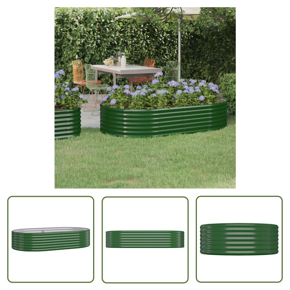 The Living Store Podwyższona donica - malowana proszkowo stal - 175x100x36 cm - Podwyższona Donica