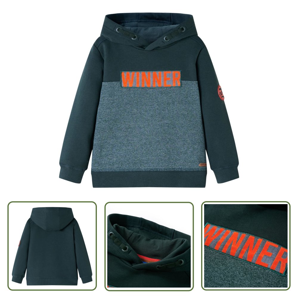 Bluza dziecięca - ciemnozielona - 128 - Bluza Dziewczęca