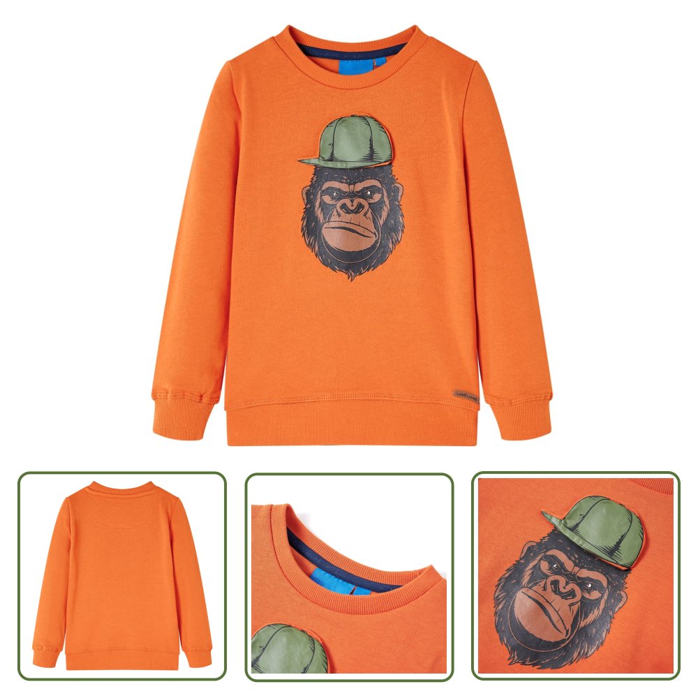 Bluza dziecięca - ciemnopomarańczowa - 104 - Bluza Dla Dziecka