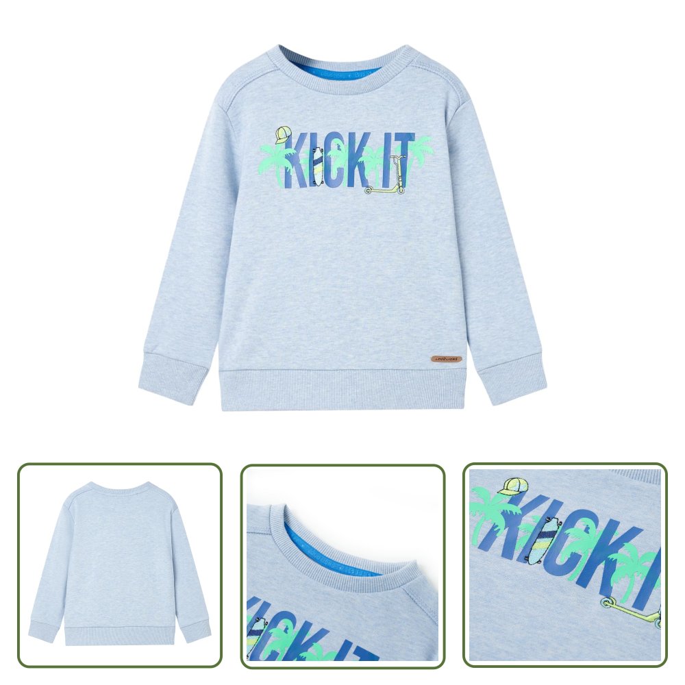 Bluza dziecięca - jasnoniebieski melanż - 92 - Bluza Dla Dziecka