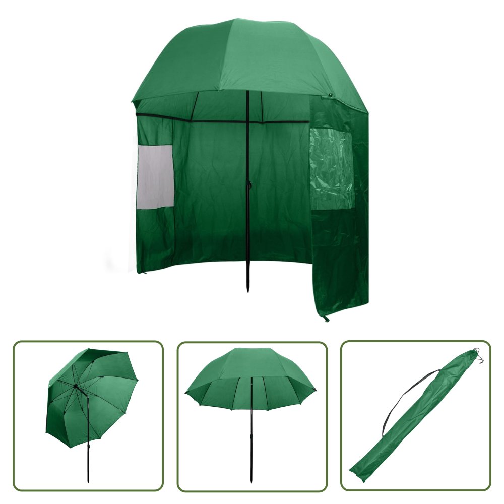 The Living Store Parasol wędkarski / na ryby zielony 300x240 cm - Parasol Wędkarski