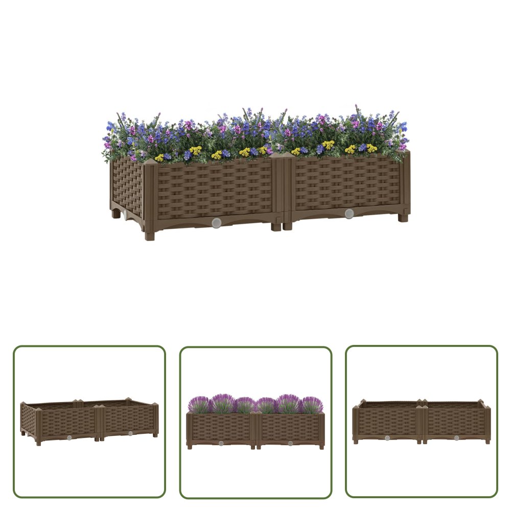 The Living Store Donica do podniesionej rabaty - 80x40x23 cm - polipropylen - Podwyższona Donica