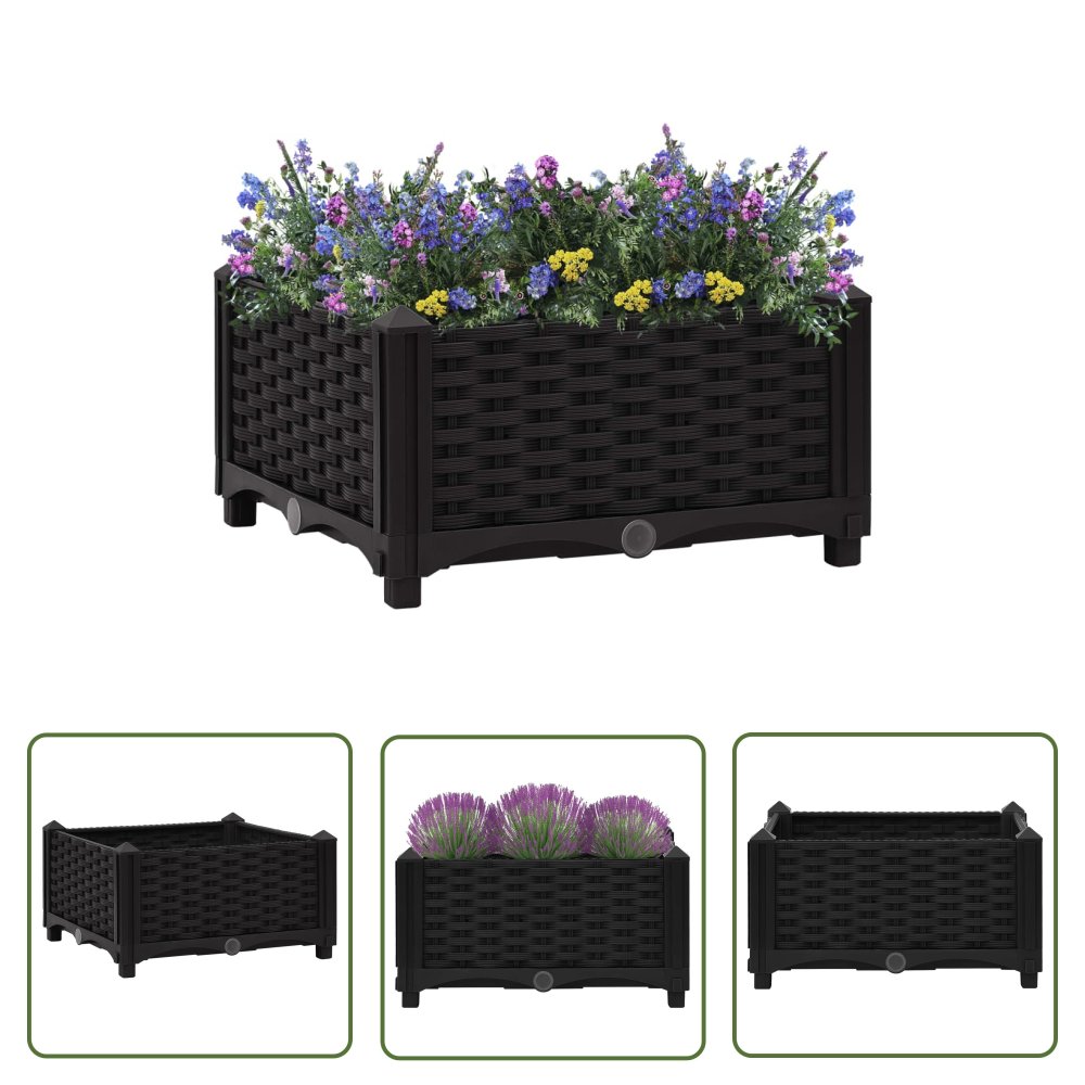 The Living Store Donica do podniesionej rabaty - 40x40x23 cm - polipropylen - Podwyższona Donica